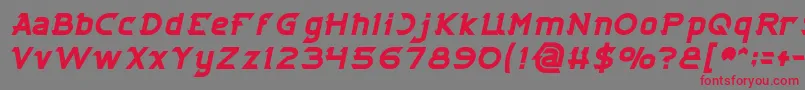 CYBERTOOTH Bold Italic Font – Red Fonts on Gray Background