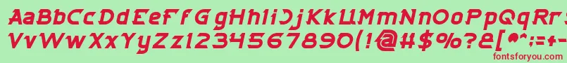 CYBERTOOTH Bold Italic Font – Red Fonts on Green Background
