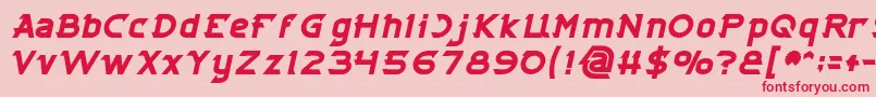 CYBERTOOTH Bold Italic Font – Red Fonts on Pink Background