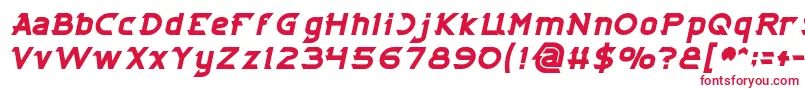 CYBERTOOTH Bold Italic Font – Red Fonts on White Background