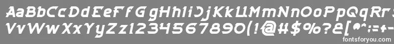 CYBERTOOTH Bold Italic Font – White Fonts on Gray Background