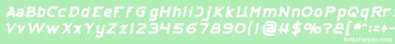 CYBERTOOTH Bold Italic Font – White Fonts on Green Background