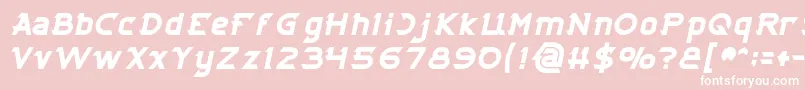 フォントCYBERTOOTH Bold Italic – ピンクの背景に白い文字