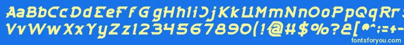 Подробнее о шрифте CYBERTOOTH Bold Italic Шрифт CYBERTOOTH Bold Italic – жёлтые шрифты на синем фоне