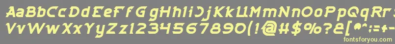 CYBERTOOTH Bold Italic Font – Yellow Fonts on Gray Background