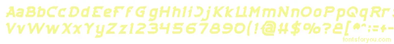 CYBERTOOTH Bold Italic Font – Yellow Fonts on White Background