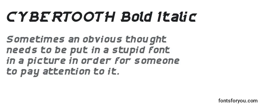 Шрифт CYBERTOOTH Bold Italic