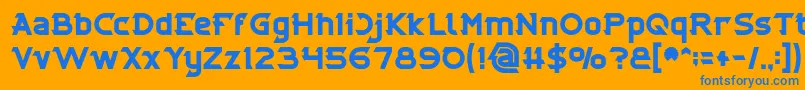 Шрифт CYBERTOOTH Bold – синие шрифты на оранжевом фоне