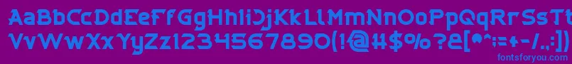 CYBERTOOTH Bold Font – Blue Fonts on Purple Background