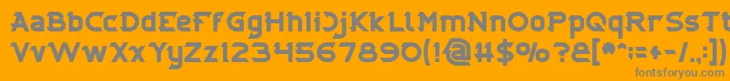 Czcionka CYBERTOOTH Bold – szare czcionki na pomarańczowym tle