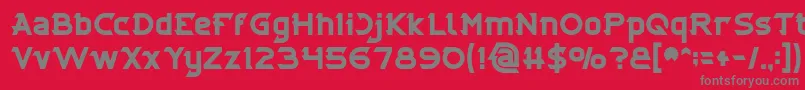 Czcionka CYBERTOOTH Bold – szare czcionki na czerwonym tle