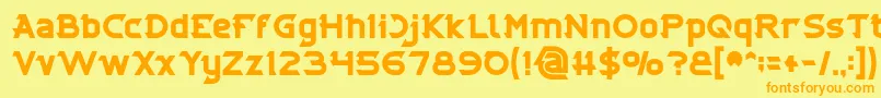 fuente CYBERTOOTH Bold – Fuentes Naranjas Sobre Fondo Amarillo