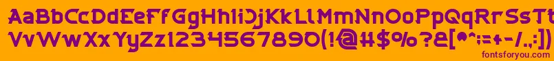 CYBERTOOTH Bold-Schriftart – Violette Schriften auf orangefarbenem Hintergrund