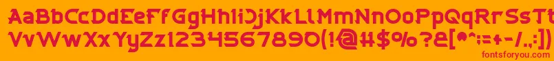 CYBERTOOTH Bold Font – Red Fonts on Orange Background