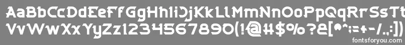 フォントCYBERTOOTH Bold – 灰色の背景に白い文字