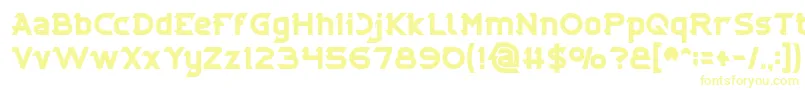 Czcionka CYBERTOOTH Bold – żółte czcionki na białym tle
