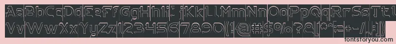 CYBERTOOTH Hollow Inverse Font – Black Fonts on Pink Background