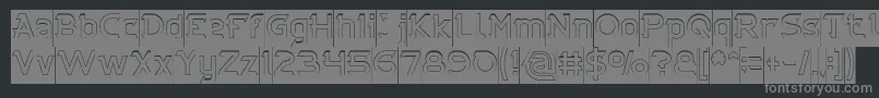 CYBERTOOTH Hollow Inverse-Schriftart – Graue Schriften auf schwarzem Hintergrund