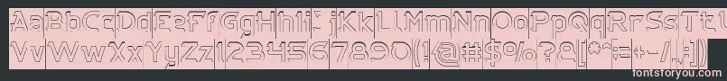 CYBERTOOTH Hollow Inverse Font – Pink Fonts on Black Background