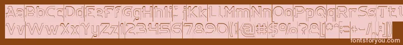 CYBERTOOTH Hollow Inverse Font – Pink Fonts on Brown Background