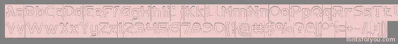 CYBERTOOTH Hollow Inverse Font – Pink Fonts on Gray Background