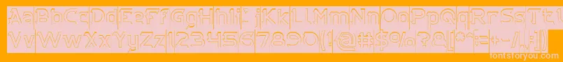 CYBERTOOTH Hollow Inverse Font – Pink Fonts on Orange Background