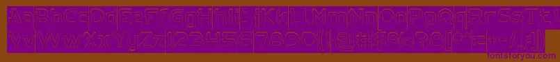 CYBERTOOTH Hollow Inverse Font – Purple Fonts on Brown Background