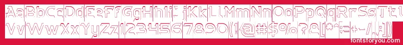 CYBERTOOTH Hollow Inverse Font – White Fonts on Red Background