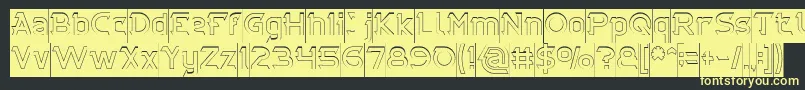 CYBERTOOTH Hollow Inverse Font – Yellow Fonts on Black Background