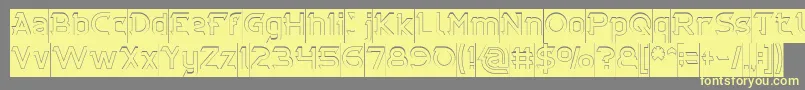 CYBERTOOTH Hollow Inverse Font – Yellow Fonts on Gray Background