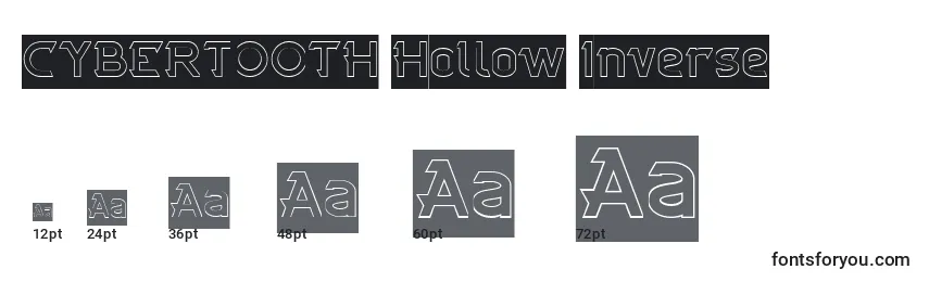 CYBERTOOTH Hollow Inverse Font Sizes