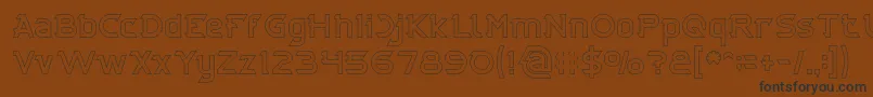 CYBERTOOTH Hollow Font – Black Fonts on Brown Background