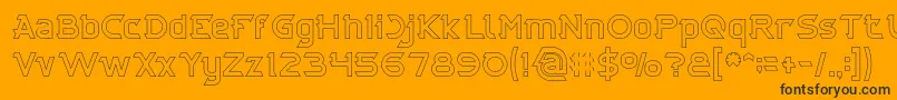 CYBERTOOTH Hollow Font – Black Fonts on Orange Background