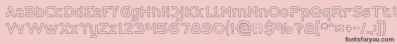 CYBERTOOTH Hollow Font – Black Fonts on Pink Background