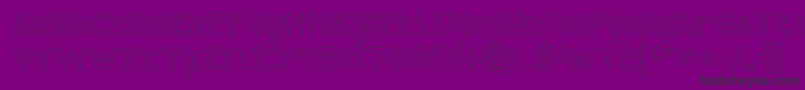 CYBERTOOTH Hollow-Schriftart – Schwarze Schriften auf violettem Hintergrund