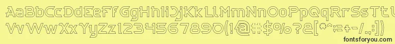 CYBERTOOTH Hollow Font – Black Fonts on Yellow Background
