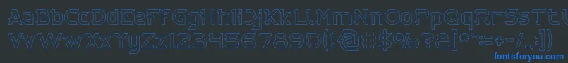 CYBERTOOTH Hollow Font – Blue Fonts on Black Background