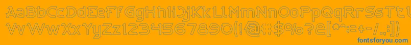 CYBERTOOTH Hollow Font – Blue Fonts on Orange Background