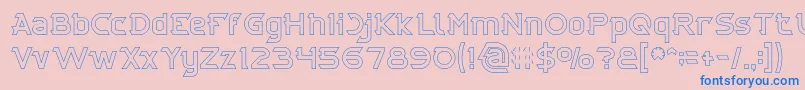 CYBERTOOTH Hollow Font – Blue Fonts on Pink Background