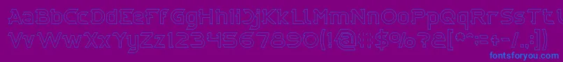 CYBERTOOTH Hollow Font – Blue Fonts on Purple Background