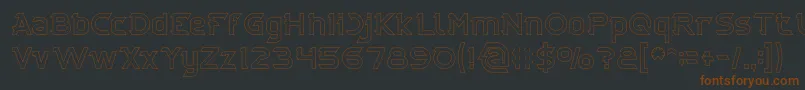 CYBERTOOTH Hollow-fontti – ruskeat fontit mustalla taustalla