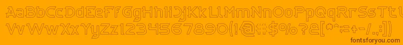 CYBERTOOTH Hollow Font – Brown Fonts on Orange Background