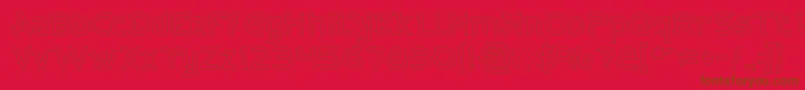 CYBERTOOTH Hollow Font – Brown Fonts on Red Background