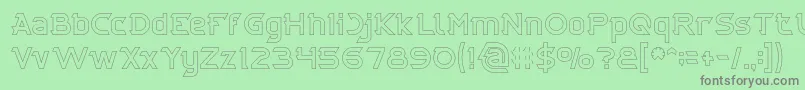CYBERTOOTH Hollow Font – Gray Fonts on Green Background