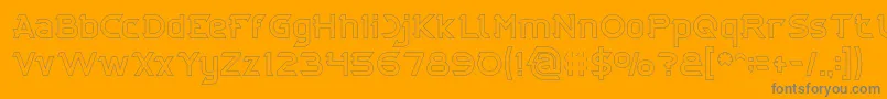 CYBERTOOTH Hollow Font – Gray Fonts on Orange Background