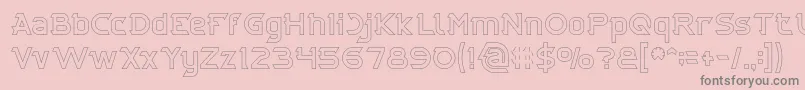CYBERTOOTH Hollow Font – Gray Fonts on Pink Background