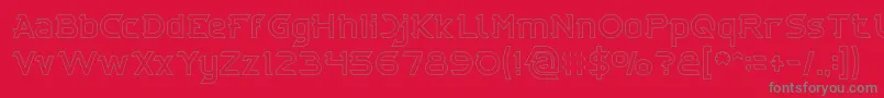 fuente CYBERTOOTH Hollow – Fuentes Grises Sobre Fondo Rojo