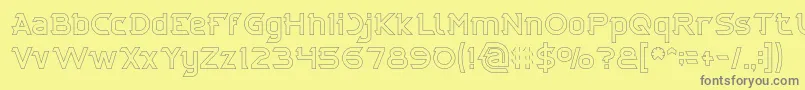 CYBERTOOTH Hollow Font – Gray Fonts on Yellow Background