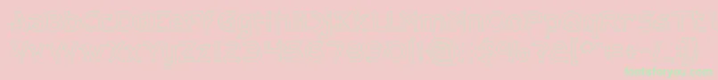 CYBERTOOTH Hollow Font – Green Fonts on Pink Background