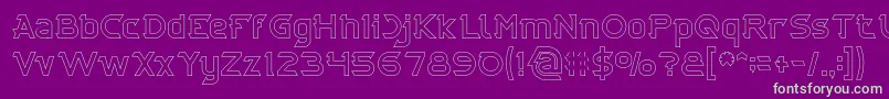 CYBERTOOTH Hollow Font – Green Fonts on Purple Background